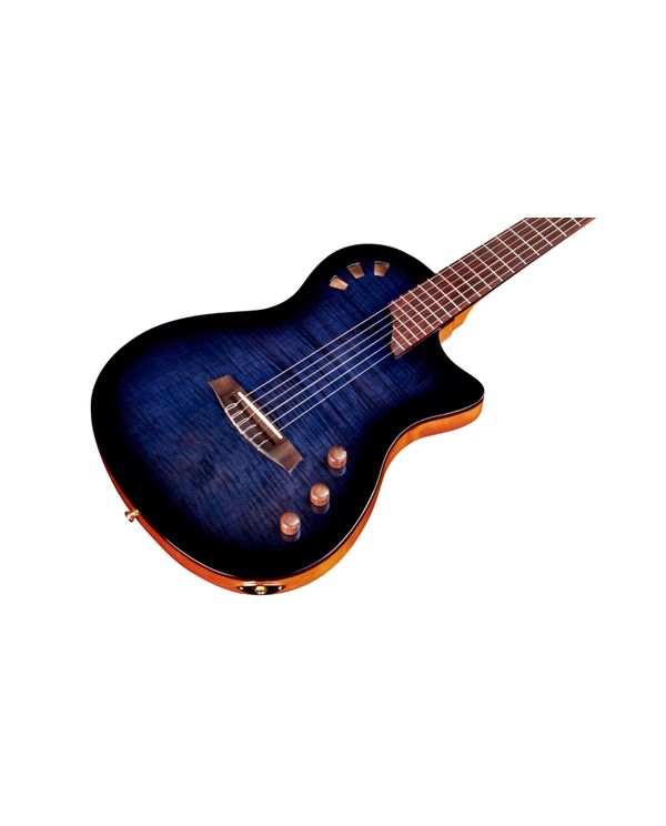Guitare classique occidentale avec 6 cordes EQ en finition bleue